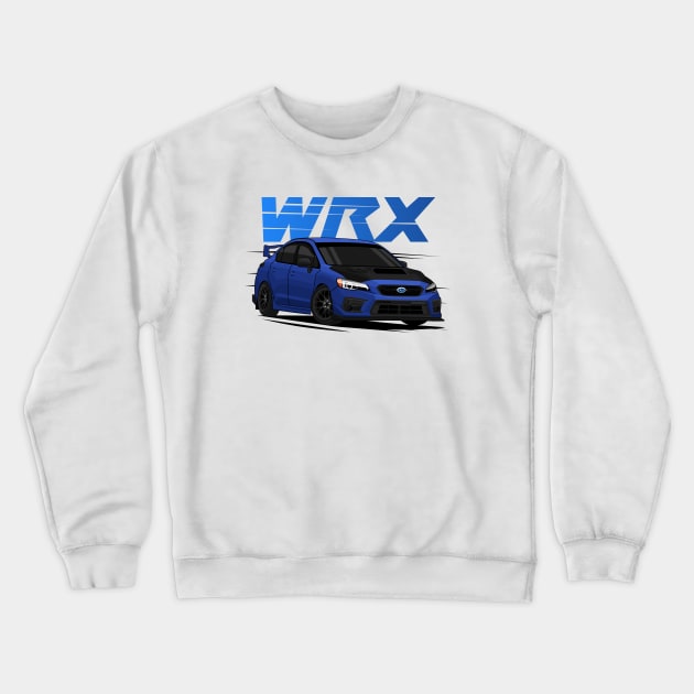 wrx sti blue Crewneck Sweatshirt by masjestudio